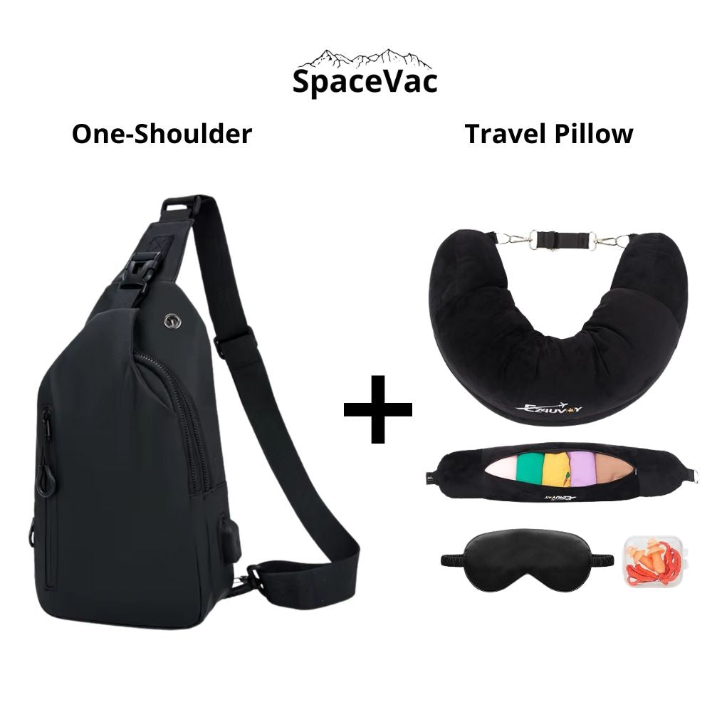 One-Shoulder SpaceVac™ + Travel Pillow